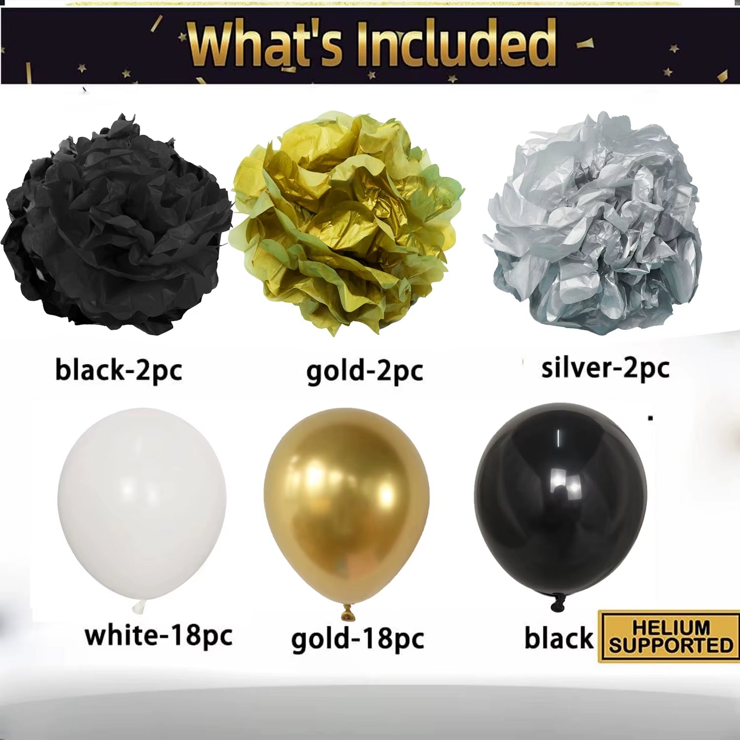 1Set 30Inch 2026 New Year Decorations Balloons New Years Eve Party Supplies Happy New Year Banner Perfect for New Year Decor