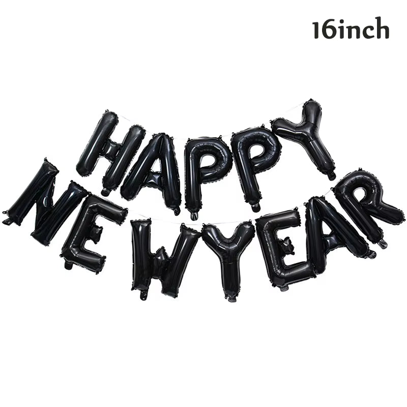 16Inch 2026 Happy New Year Foil Balloons Christmas New Year Party Decoration Festival Party Supplies Photo Props Home Decor