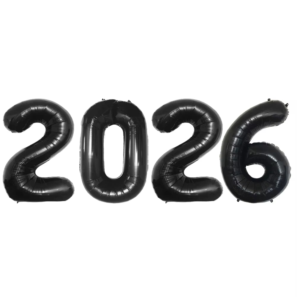 16Inch 2026 Happy New Year Foil Balloons Christmas New Year Party Decoration Festival Party Supplies Photo Props Home Decor