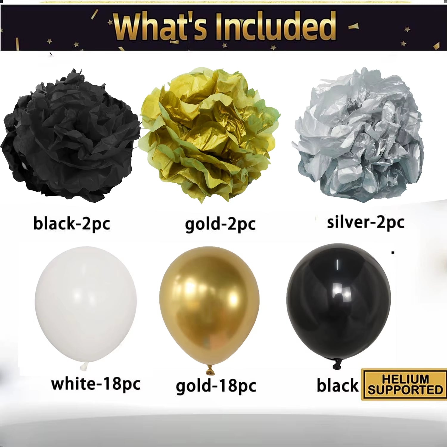 1Set 30Inch 2026 New Year Decorations Balloons New Years Eve Party Supplies Happy New Year Banner Perfect for New Year Decor